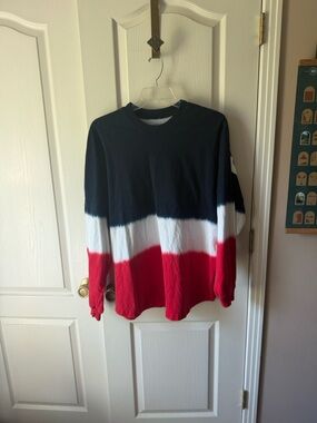 F6 Spirit Jersey Carnival Striped Long Sleeve Pullover - Navy, White & Red